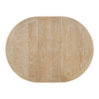Ensemble de salle à manger rond extensible 5 pièces en bois naturel/noir pour 6 personnes