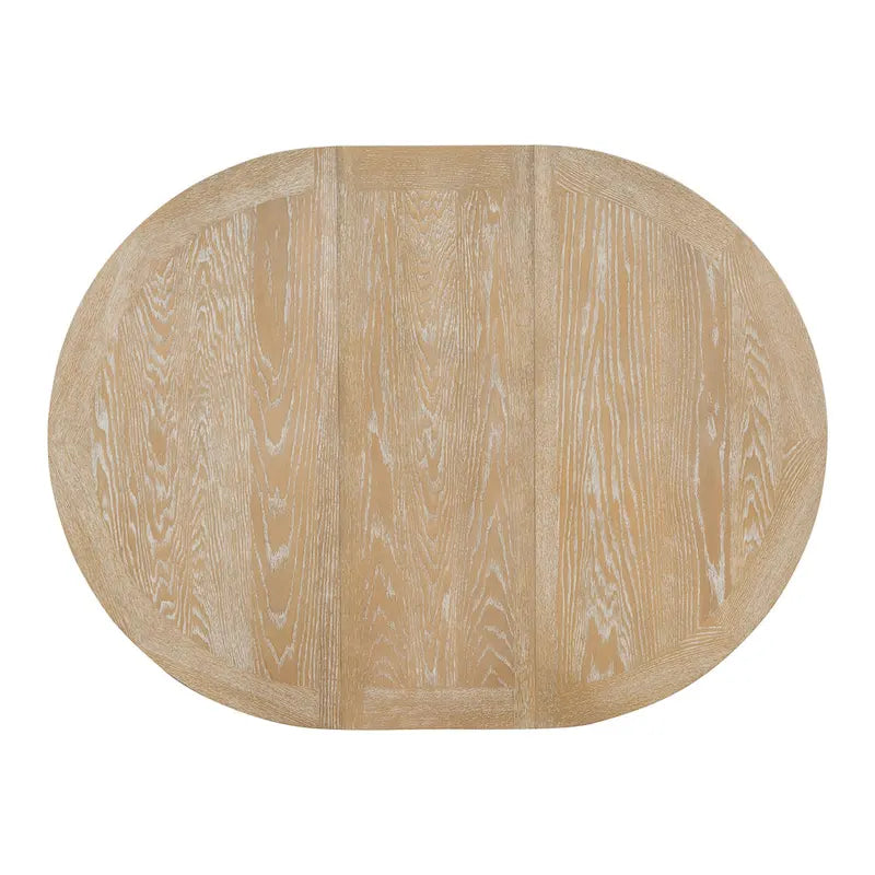 Ensemble de salle à manger rond extensible 5 pièces en bois naturel/noir pour 6 personnes