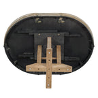 Ensemble de salle à manger rond extensible 5 pièces en bois naturel/noir pour 6 personnes