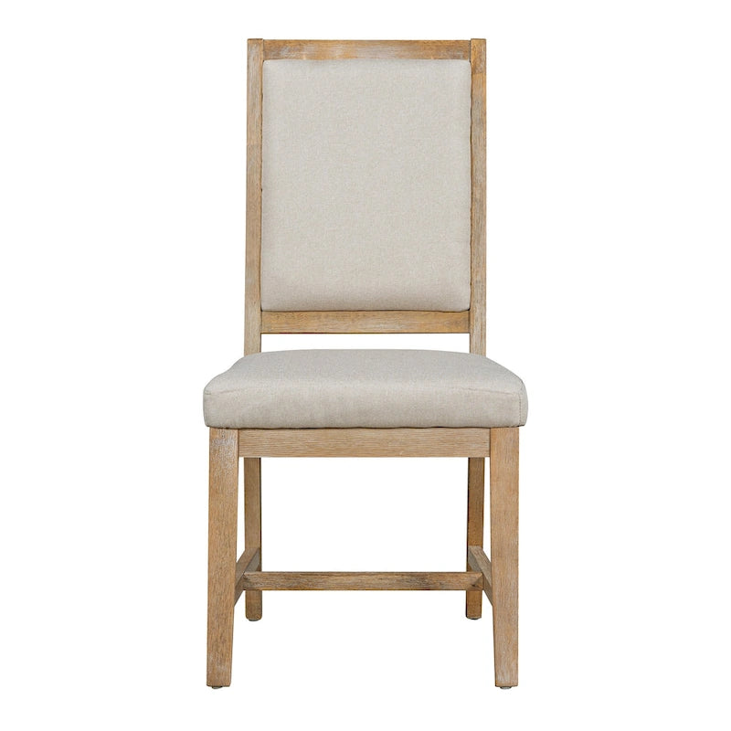 Ensemble de salle à manger rond extensible 5 pièces en bois naturel/noir pour 6 personnes
