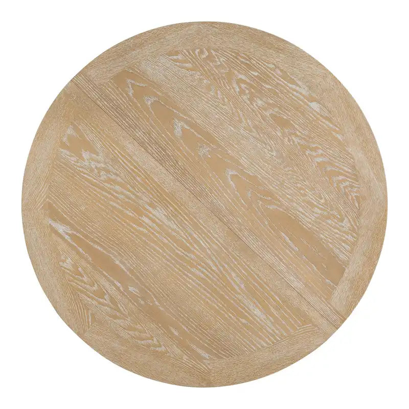Ensemble de salle à manger rond extensible 5 pièces en bois naturel/noir pour 6 personnes