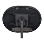Ensemble de salle à manger rond extensible 5 pièces en bois naturel/noir pour 6 personnes