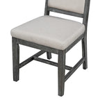 Ensemble de salle à manger rond extensible 5 pièces en bois naturel/noir pour 6 personnes