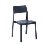 Chaise de salle à manger empilable en plastique noir/blanc/gris, lot de 4