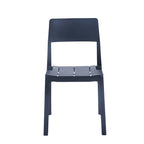 Chaise de salle à manger empilable en plastique noir/blanc/gris, lot de 4