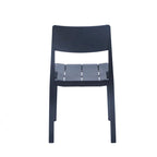 Chaise de salle à manger empilable en plastique noir/blanc/gris, lot de 4