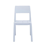 Chaise de salle à manger empilable en plastique noir/blanc/gris, lot de 4