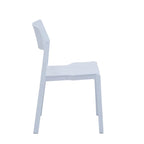 Chaise de salle à manger empilable en plastique noir/blanc/gris, lot de 4