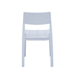 Chaise de salle à manger empilable en plastique noir/blanc/gris, lot de 4