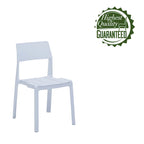Chaise de salle à manger empilable en plastique noir/blanc/gris, lot de 4