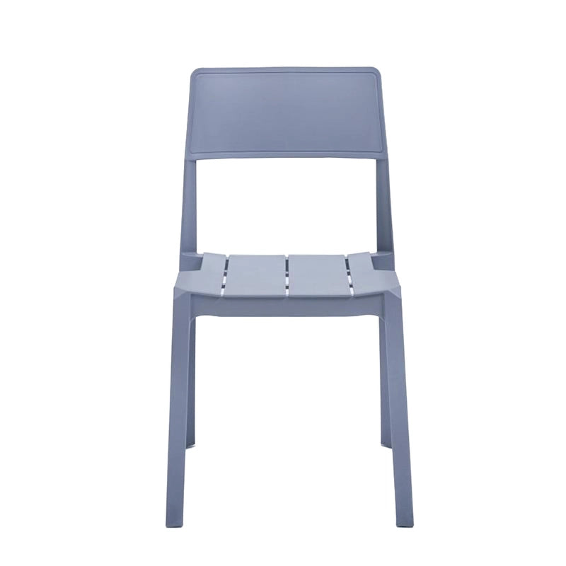 Chaise de salle à manger empilable en plastique noir/blanc/gris, lot de 4