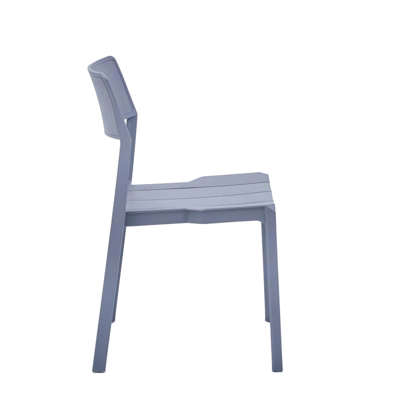 Chaise de salle à manger empilable en plastique noir/blanc/gris, lot de 4
