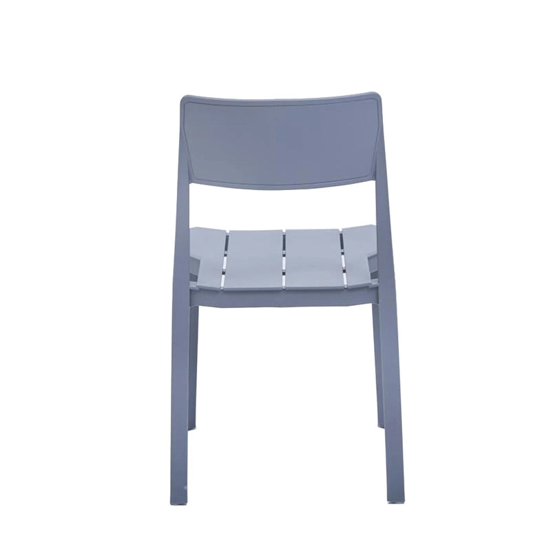 Chaise de salle à manger empilable en plastique noir/blanc/gris, lot de 4