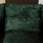 Canapé sectionnel en chenille multicolore en forme de U avec double méridienne, 6 places