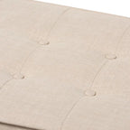 Banc 2 places capitonné, style Mid-Century, beige/gris/anthracite