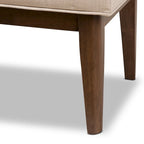 Banc 2 places capitonné, style Mid-Century, beige/gris/anthracite