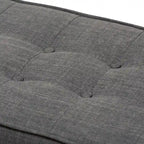 Banc 2 places capitonné, style Mid-Century, beige/gris/anthracite