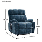 Fauteuil inclinable releveur avec fonctions chaleur et massage, 1 place