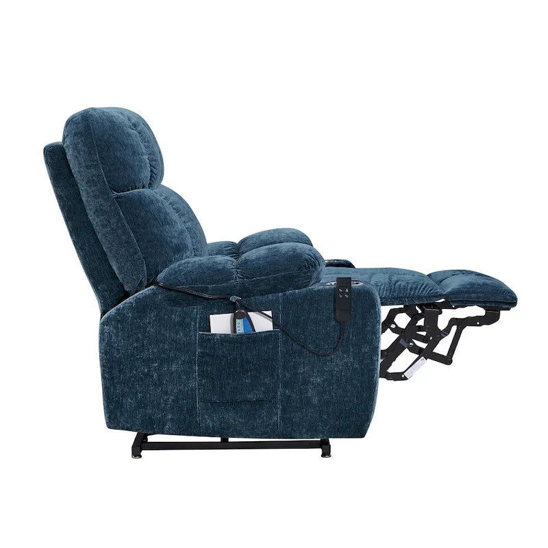 Fauteuil inclinable releveur avec fonctions chaleur et massage, 1 place