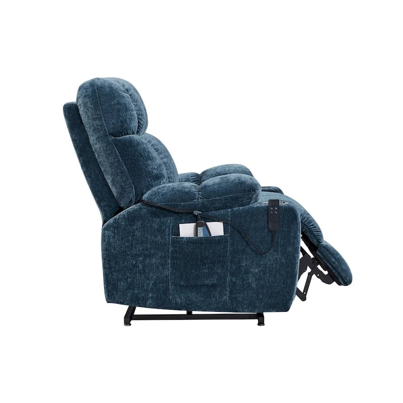 Fauteuil inclinable releveur avec fonctions chaleur et massage, 1 place