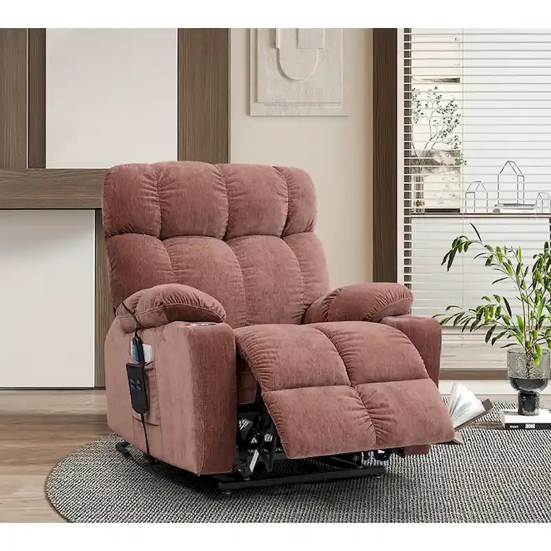 Fauteuil inclinable releveur avec fonctions chaleur et massage, 1 place
