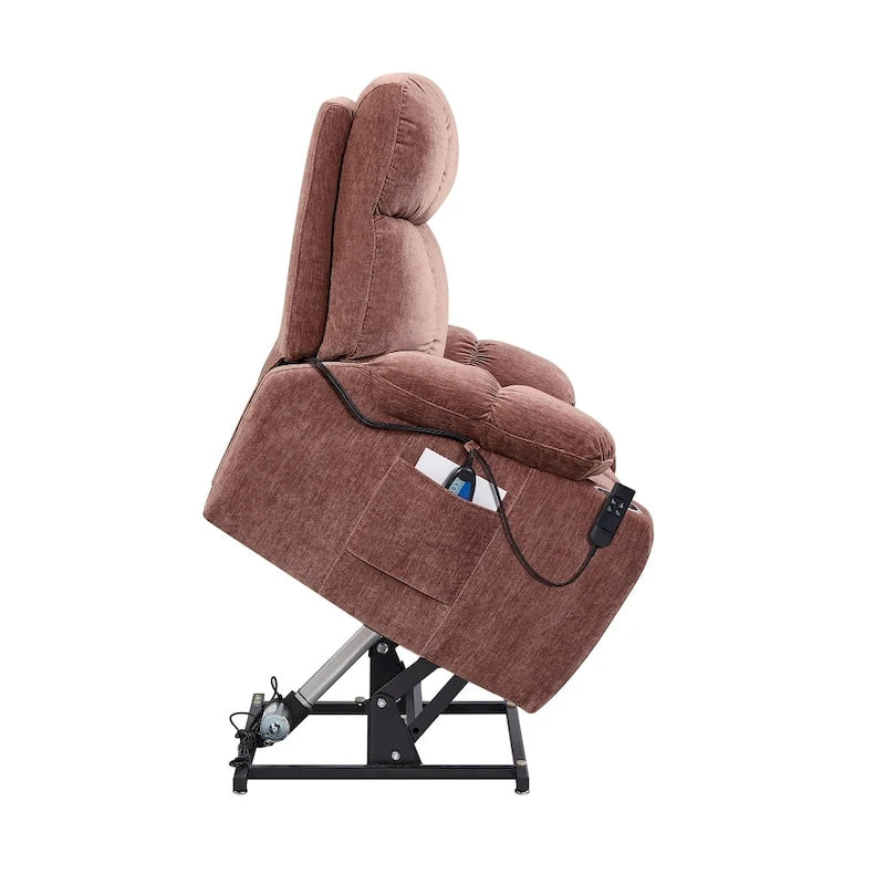 Fauteuil inclinable releveur avec fonctions chaleur et massage, 1 place