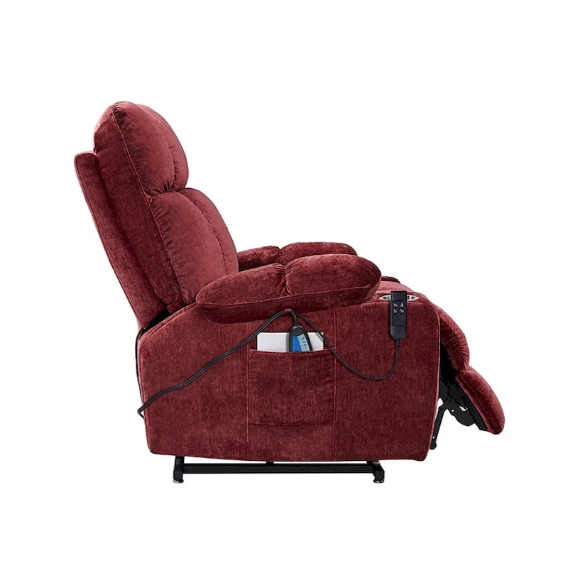 Fauteuil inclinable releveur avec fonctions chaleur et massage, 1 place