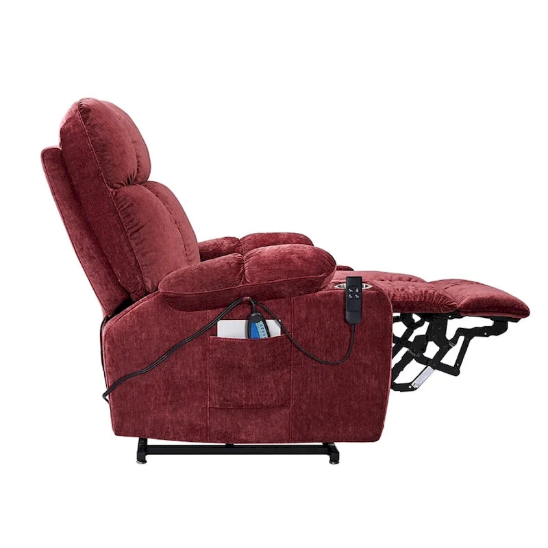 Fauteuil inclinable releveur avec fonctions chaleur et massage, 1 place