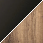 Meuble TV d'angle en bronze noirci avec étagères en verre, compatible avec les téléviseurs jusqu'à 55 pouces