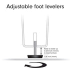Meuble TV d'angle en bronze noirci avec étagères en verre, compatible avec les téléviseurs jusqu'à 55 pouces