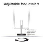 Meuble TV d'angle en bronze noirci avec étagères en verre, compatible avec les téléviseurs jusqu'à 55 pouces