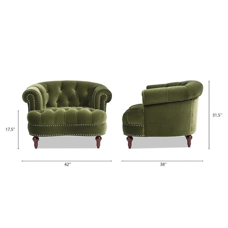 Fauteuil d'appoint capitonné, une place, tissu tissé – Bleu marine / Gris / Rose poudré / Violet / Blanc nuage / Vert / Rouge bordeaux