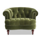 Fauteuil d'appoint capitonné, une place, tissu tissé – Bleu marine / Gris / Rose poudré / Violet / Blanc nuage / Vert / Rouge bordeaux