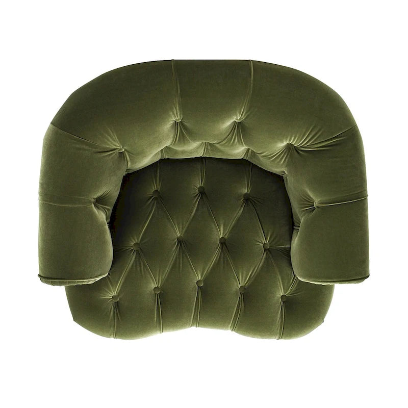 Fauteuil d'appoint capitonné, une place, tissu tissé – Bleu marine / Gris / Rose poudré / Violet / Blanc nuage / Vert / Rouge bordeaux