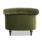 Fauteuil d'appoint capitonné, une place, tissu tissé – Bleu marine / Gris / Rose poudré / Violet / Blanc nuage / Vert / Rouge bordeaux