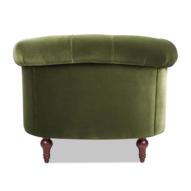 Fauteuil d'appoint capitonné, une place, tissu tissé – Bleu marine / Gris / Rose poudré / Violet / Blanc nuage / Vert / Rouge bordeaux