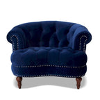 Fauteuil d'appoint capitonné, une place, tissu tissé – Bleu marine / Gris / Rose poudré / Violet / Blanc nuage / Vert / Rouge bordeaux