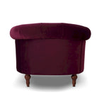 Fauteuil d'appoint capitonné, une place, tissu tissé – Bleu marine / Gris / Rose poudré / Violet / Blanc nuage / Vert / Rouge bordeaux
