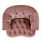 Fauteuil d'appoint capitonné, une place, tissu tissé – Bleu marine / Gris / Rose poudré / Violet / Blanc nuage / Vert / Rouge bordeaux