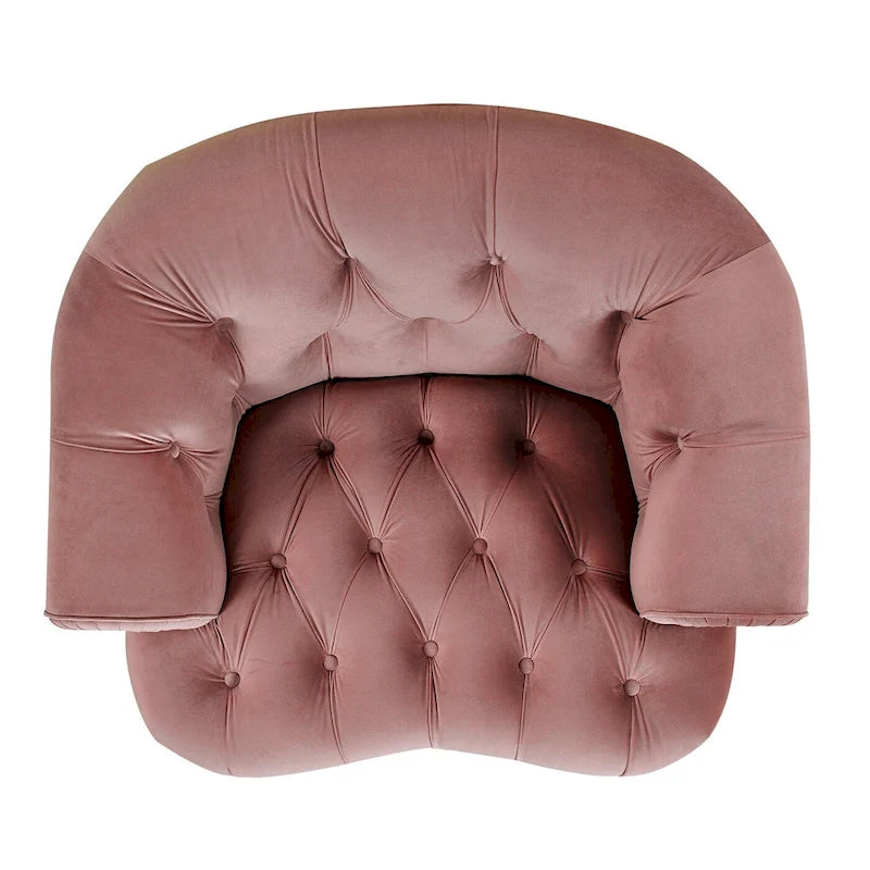 Fauteuil d'appoint capitonné, une place, tissu tissé – Bleu marine / Gris / Rose poudré / Violet / Blanc nuage / Vert / Rouge bordeaux