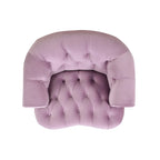 Fauteuil d'appoint capitonné, une place, tissu tissé – Bleu marine / Gris / Rose poudré / Violet / Blanc nuage / Vert / Rouge bordeaux