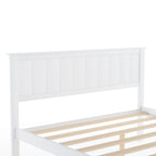 Lit plate-forme gris/blanc avec tiroir de rangement, double/grand, 1 personne