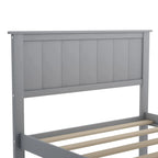Lit plate-forme gris/blanc avec tiroir de rangement, double/grand, 1 personne