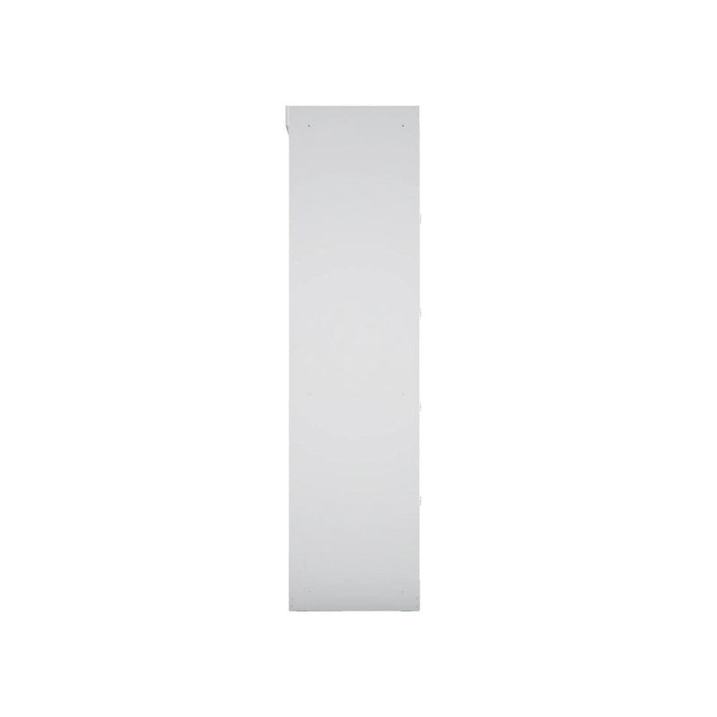 Armoire-penderie autoportante à 2 sections avec 4 tiroirs – Marron / Bleu nuit / Blanc – Pour 1 à 2 utilisateurs
