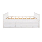 Lit de repos pleine taille blanc/gris avec lit gigogne et tiroirs, 2 couchages
