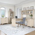 Suite de bureau en L blanche, 4 pièces, 1 personne