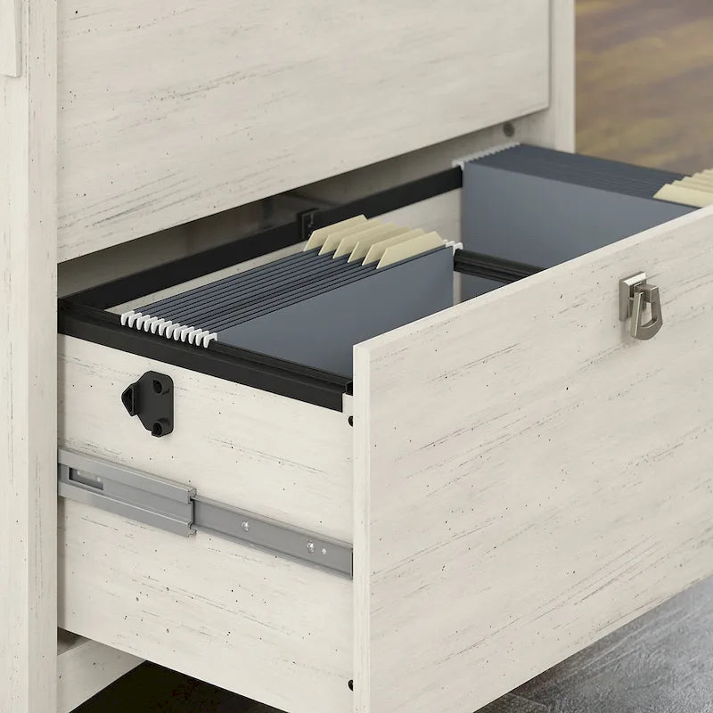Suite de bureau en L blanche, 4 pièces, 1 personne