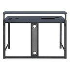 Bureau de jeu contemporain noir, LED RVB, simple, étagère surélevée pour moniteur