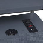 Bureau de jeu contemporain noir, LED RVB, simple, étagère surélevée pour moniteur