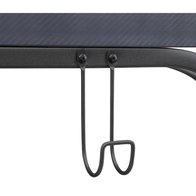 Bureau de jeu contemporain noir, LED RVB, simple, étagère surélevée pour moniteur